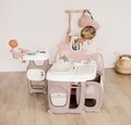 Domček pre bábiku Large Doll's Play Center Natur D'Amour Baby Nurse Smoby trojkrídlový s 23 doplnkami (kuchynka, kúpelňa, spálňa)