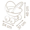 Hlboký kočík s textilom Natur D'Amour Baby Nurse Smoby pre 42 cm bábiku s 55 cm vysokou ergonomickou rúčkou od 18 mes