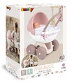 Hlboký kočík s textilom Natur D'Amour Baby Nurse Smoby pre 42 cm bábiku s 55 cm vysokou ergonomickou rúčkou od 18 mes