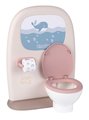 Záchod a kúpeľňa pre bábiky Toilets 2in1 Baby Nurse Smoby obojstranný s WC papierom a 3 doplnky k umývadlu
