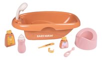 Vanička s nočníkom Bath Set & Accessories Soft Baby Nurse Smoby s 8 doplnkami pre 42 cm bábiku