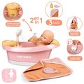 Vanička s funkčnou sprchou Balneo Bath Soft Baby Nurse Smoby s jacuzzi kúpeľom s LED svetlom a bublaním elektronická
