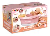 Vanička s funkčnou sprchou Balneo Bath Soft Baby Nurse Smoby s jacuzzi kúpeľom s LED svetlom a bublaním elektronická