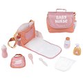 Prebaľovacia taška s plienkou a fľaškou Changing Bag Soft Baby Nurse Smoby s 8 doplnkami pre 42 cm bábiku