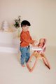 Jedálenská stolička s farebnými krúžkami Highchair Soft Baby Nurse Smoby s lyžičkou a tanierikom pre 42 cm bábiku od 18 mes
