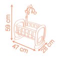 Kolíska s kolotočom Baby´s Cot Soft Baby Nurse Smoby pre 42 cm bábiku od 18 mes