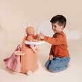 Prebaľovací kufrík s postieľkou na kolieskach 3v1 Nursery Soft Baby Nurse Smoby s jedálenskou stoličkou 6 doplnkov od 18 mes