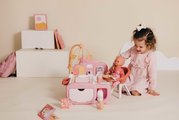Domček pre bábiku elektronický Cocoon Nursery Soft Baby Nurse Smoby denná a nočná zóna 16 doplnkov