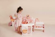 Domček pre bábiku trojkrídlový Large Doll´s Play Center Soft Baby Nurse Smoby kuchynka spáľňa a kúpelňa s 18 doplnkami