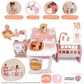 Domček pre bábiku trojkrídlový Large Doll´s Play Center Soft Baby Nurse Smoby kuchynka spáľňa a kúpelňa s 18 doplnkami
