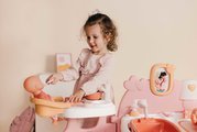 Domček pre bábiku trojkrídlový Large Doll´s Play Center Soft Baby Nurse Smoby kuchynka spáľňa a kúpelňa s 18 doplnkami