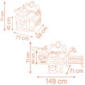 Domček pre bábiku trojkrídlový Large Doll´s Play Center Soft Baby Nurse Smoby kuchynka spáľňa a kúpelňa s 18 doplnkami