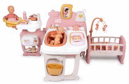 Domček pre bábiku trojkrídlový Large Doll´s Play Center Soft Baby Nurse Smoby kuchynka spálňa a kúpelňa s 18 doplnkami
