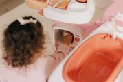 Domček pre bábiku trojkrídlový Large Doll´s Play Center Soft Baby Nurse Smoby kuchynka spáľňa a kúpelňa s 18 doplnkami