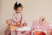 Domček pre bábiku trojkrídlový Large Doll´s Play Center Soft Baby Nurse Smoby kuchynka spáľňa a kúpelňa s 18 doplnkami
