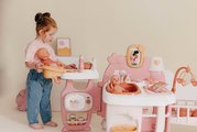 Domček pre bábiku trojkrídlový Large Doll´s Play Center Soft Baby Nurse Smoby kuchynka spáľňa a kúpelňa s 18 doplnkami