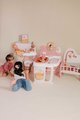 Domček pre bábiku trojkrídlový Large Doll´s Play Center Soft Baby Nurse Smoby kuchynka spáľňa a kúpelňa s 18 doplnkami