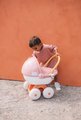 Hlboký kočík s textilom Pram Soft Baby Nurse Smoby pre 42 cm bábiku s 54 cm vysokou ergonomickou rúčkou od 18 mes