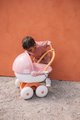 Hlboký kočík s textilom Pram Soft Baby Nurse Smoby pre 42 cm bábiku s 54 cm vysokou ergonomickou rúčkou od 18 mes