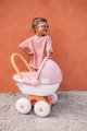 Hlboký kočík s textilom Pram Soft Baby Nurse Smoby pre 42 cm bábiku s 54 cm vysokou ergonomickou rúčkou od 18 mes