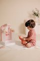 Kúpeľňa s funkčnou sprchou pre bábiky Shower Soft Baby Nurse Smoby s osuškou odnímateľnou sprchovou hlavicou a náučna brožúrka