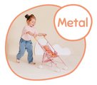 Kočík golfky skladací Foldable Pushchair Soft Baby Nurse Smoby pre 42 cm bábiku výška rúčky 57 cm od 24 mes