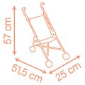 Kočík golfky skladací Foldable Pushchair Soft Baby Nurse Smoby pre 42 cm bábiku výška rúčky 57 cm od 24 mes
