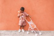 Kočík golfky skladací Foldable Pushchair Soft Baby Nurse Smoby pre 42 cm bábiku výška rúčky 57 cm od 24 mes