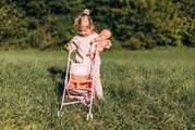 Kočík golfky skladací Foldable Pushchair Soft Baby Nurse Smoby pre 42 cm bábiku výška rúčky 57 cm od 24 mes