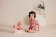 Kúpeľňa so záchodom pre bábiky Toilets Soft Baby Nurse Smoby s toaletným papierom a sada na umývanie zubov