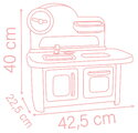 Kuchynka pre bábiku Baby Nurse Kitchen Smoby s varnou doskou a rúrou so 6 doplnkami od 18 mes