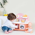 Kuchynka pre bábiku Baby Nurse Kitchen Smoby s varnou doskou a rúrou so 6 doplnkami od 18 mes