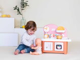 Kuchynka pre bábiku Baby Nurse Kitchen Smoby s varnou doskou a rúrou so 6 doplnkami od 18 mes
