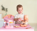 Obedová súprava pre bábiky Lunch Set Smoby s kuchynským robotom a textilnou taškou s 8 doplnkami od 18 mes