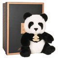 Plyšová panda Les Authentiques Histoire d’ Ours v darčekovom balení čierno-biela 20 cm od 0 mes