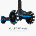 Kolobežka trojkolesová s rozšíriteľnou doskou Xtend Blue Scooter smarTrike skladacia s výškovo nastaviteľnými riadidlami a LED kolesami od 3 do 12 rok