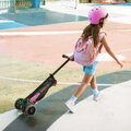 Kolobežka trojkolesová s rozšíriteľnou doskou Xtend Pink Scooter smarTrike skladacia s výškovo nastaviteľnými riadidlami a LED kolesami od 3 do 12 rok
