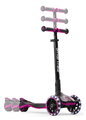 Kolobežka trojkolesová s rozšíriteľnou doskou Xtend Pink Scooter smarTrike skladacia s výškovo nastaviteľnými riadidlami a LED kolesami od 3 do 12 rok