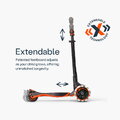 Kolobežka trojkolesová s rozšíriteľnou doskou Xtend Orange Scooter smarTrike skladacia s výškovo nastaviteľnými riadidlami a LED kolesami od 3 do 12 r