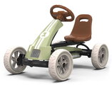 Motokára na šliapanie Go Kart Foxy Retro Green Exit Toys kovová konštrukcia s odolnými EVA kolesami a nastaviteľným sedadlom od 2 do 5 rokov