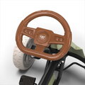 Motokára na šliapanie s prívesom Go Kart Foxy Retro Green Exit Toys kovová konštrukcia s odolnými EVA kolesami a nastaviteľným sedadlom od 2 do 5 roko