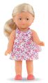Bábika Mini Corolline Rosy Les Trendies Corolle s modrými očami a ružové kvetinky na šatách 20 cm