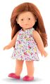 Bábika Mini Corolline Ruby Les Trendies Corolle s hnedými očami a žlté kvetinky na šatách 20 cm