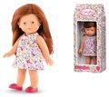 Bábika Mini Corolline Ruby Les Trendies Corolle s hnedými očami a žlté kvetinky na šatách 20 cm