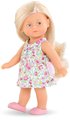 Bábika Rosy Mini World Set Mini Corolline Corolle blond vlasy a modré oči s oblečením 3 doplnky 20 cm