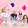 Bábika Rosy Anniversary Edition Mini Corolline Corolle blond vlasy a modré oči s oblečením narodeninová edícia 20 cm