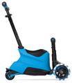 Odrážadlo a kolobežka 2v1 trojkolesová s LED kolesami Xtend Scooter Ride-on Blue smarTrike s vodiacou tyčou s nastaviteľnou výškou a úložným priestoro