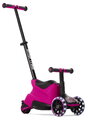 Odrážadlo a kolobežka 2v1 trojkolesová s LED kolesami Xtend Scooter Ride-on Pink smarTrike s vodiacou tyčou s nastaviteľnou výškou a úložným priestoro