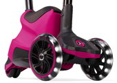 Odrážadlo a kolobežka 2v1 trojkolesová s LED kolesami Xtend Scooter Ride-on Pink smarTrike s vodiacou tyčou s nastaviteľnou výškou a úložným priestoro