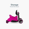 Odrážadlo a kolobežka 2v1 trojkolesová s LED kolesami Xtend Scooter Ride-on Pink smarTrike s vodiacou tyčou s nastaviteľnou výškou a úložným priestoro